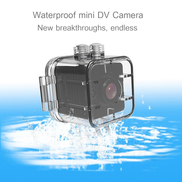 SQ12 Full HD 1080P Mini Camcorder Action Camera with Waterproof Housing Case, 155 Degrees Wide Angle, Support Night Vision / Motion Detection(Black)