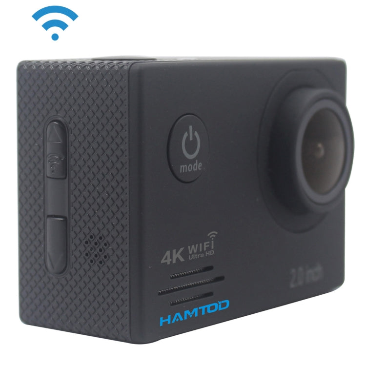 HAMTOD HF60 UHD 4K WiFi 16.0MP Sport Camera with Waterproof Case, Generalplus 4247, 2.0 inch LCD Screen, 120 Degree Wide Angle Lens, with Simple Accessories