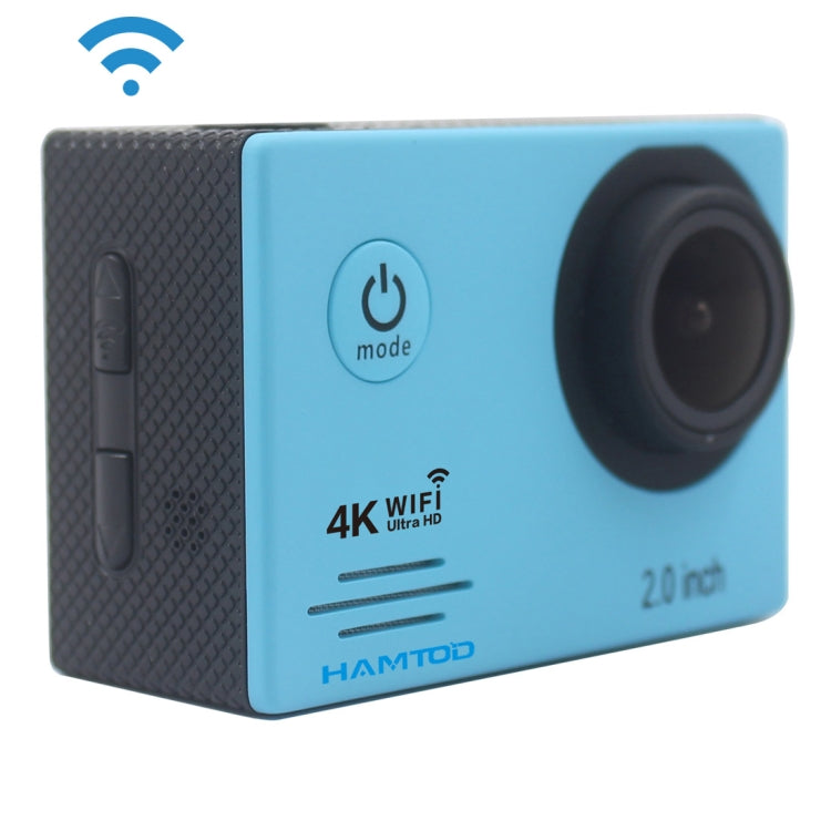 HAMTOD HF60 UHD 4K WiFi 16.0MP Sport Camera with Waterproof Case, Generalplus 4247, 2.0 inch LCD Screen, 120 Degree Wide Angle Lens, with Simple Accessories