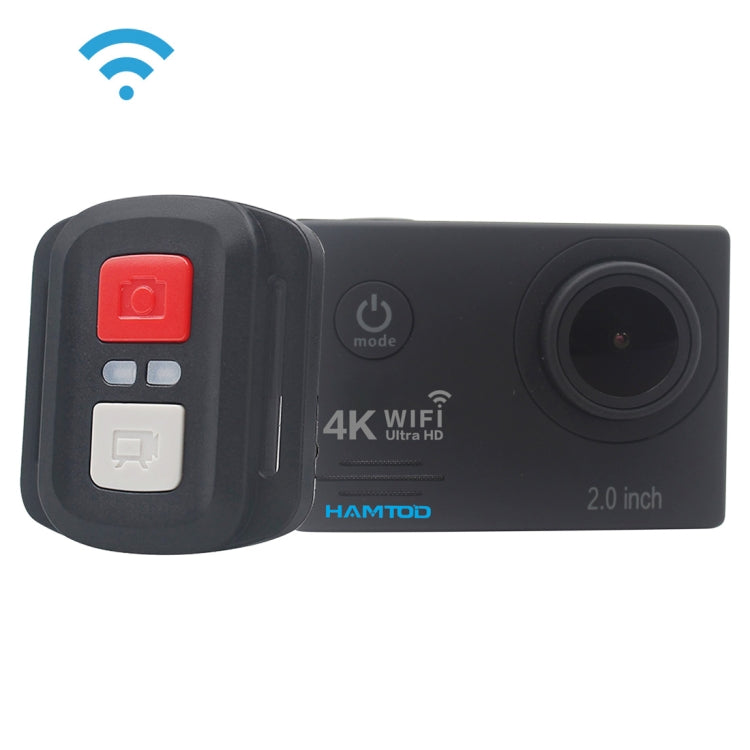 HAMTOD HF60 Pro UHD 4K WiFi 16.0MP Sport Camera with Waterproof Case & Remote Control, Generalplus 4247, 2.0 inch LCD Screen, 120 Degree Wide Angle Lens, with Luxury Accessories