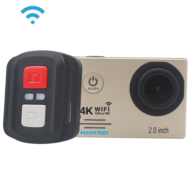 HAMTOD HF60 Pro UHD 4K WiFi 16.0MP Sport Camera with Waterproof Case & Remote Control, Generalplus 4247, 2.0 inch LCD Screen, 120 Degree Wide Angle Lens, with Luxury Accessories