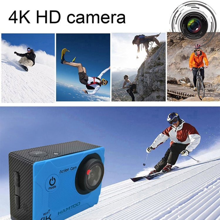 HAMTOD S9 UHD 4K WiFi  Sport Camera with Waterproof Case, Generalplus 4247, 2.0 inch LCD Screen, 170 Degree Wide Angle Lens