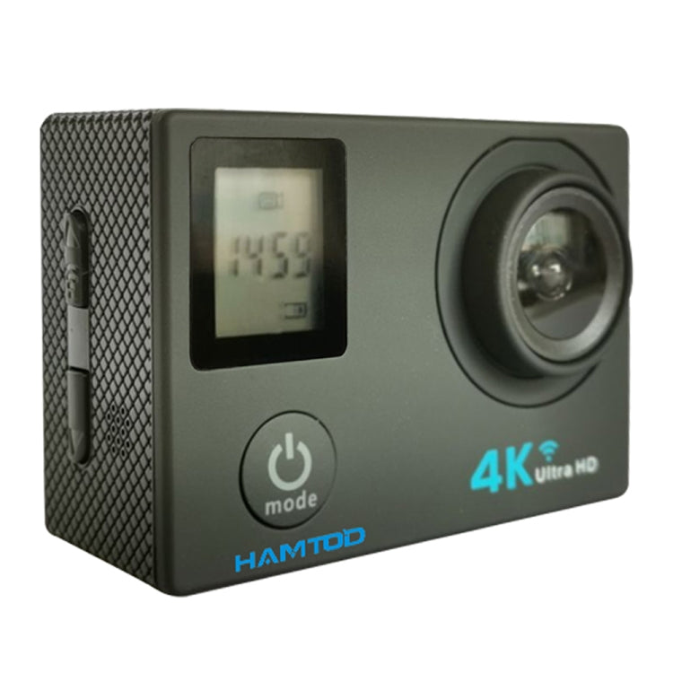 HAMTOD H12 UHD 4K WiFi  Sport Camera with Waterproof Case, Generalplus 4247, 0.66 inch + 2.0 inch LCD Screen, 170 Degree Wide Angle Lens