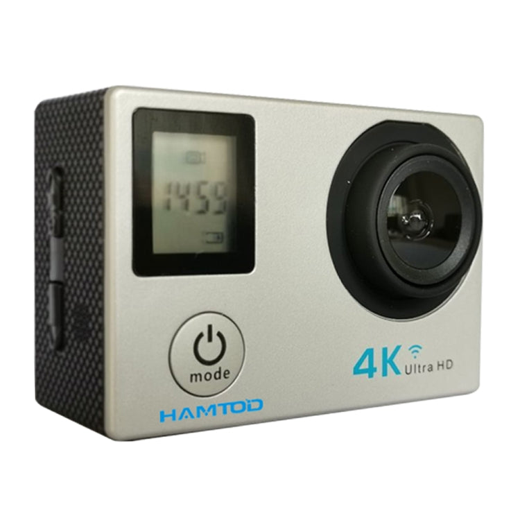 HAMTOD H12 UHD 4K WiFi  Sport Camera with Waterproof Case, Generalplus 4247, 0.66 inch + 2.0 inch LCD Screen, 170 Degree Wide Angle Lens