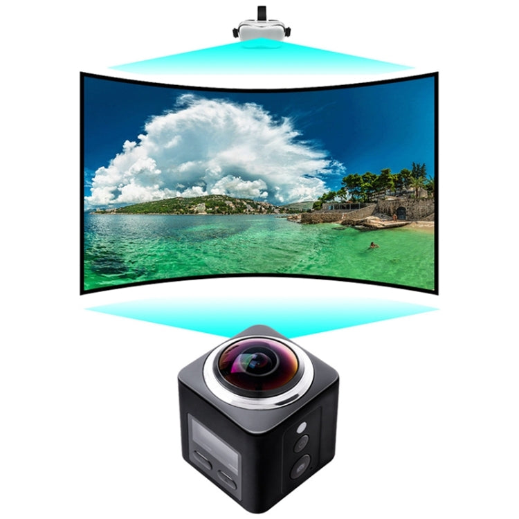 0.96 inch TFT Screen HD 360 Degrees View Angle Smart VR Camera, Support WIFI & 220 degrees Wide Angle & TF Card(64GB Max) & HDMI & USB