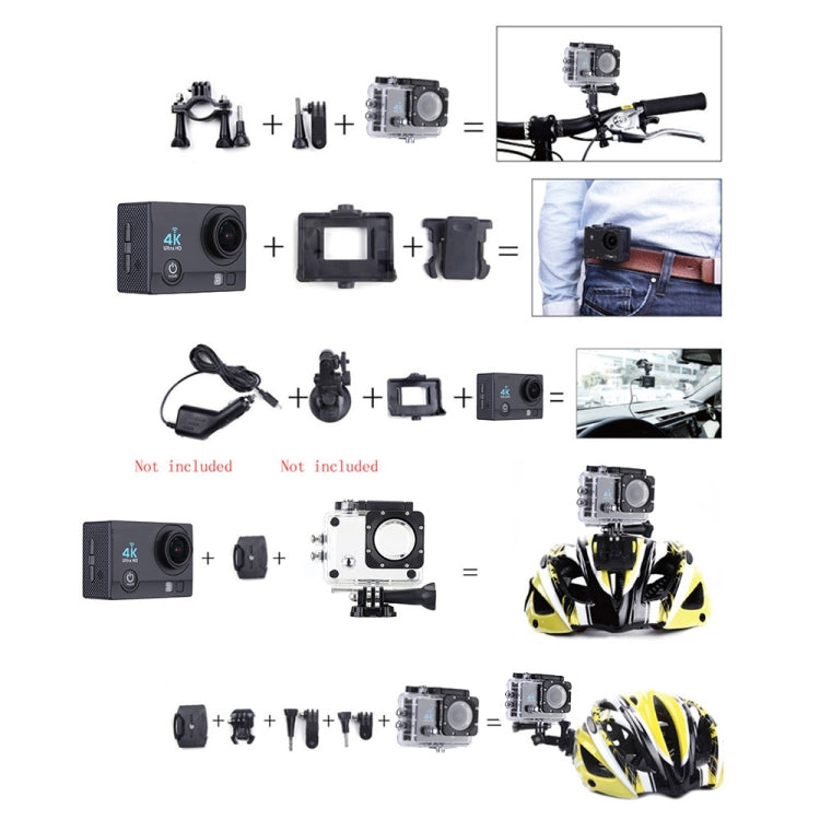 Q3H 2.0 inch Screen WiFi Sport Action Camera Camcorder with Waterproof Housing Case,  Allwinner V3, 170 Degrees Wide Angle
