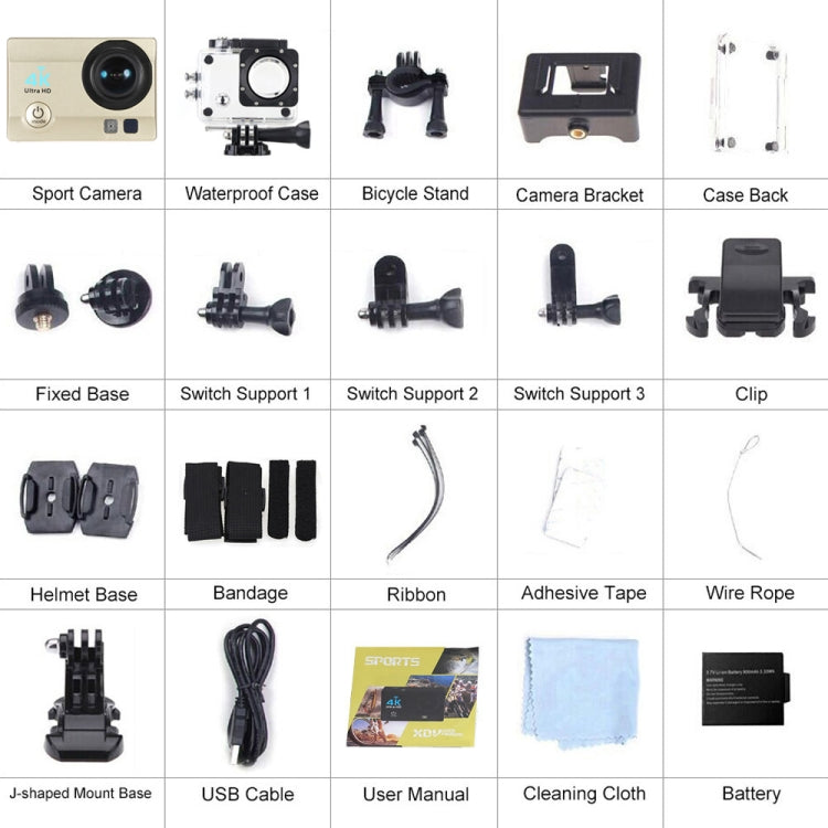 Q3H 2.0 inch Screen WiFi Sport Action Camera Camcorder with Waterproof Housing Case,  Allwinner V3, 170 Degrees Wide Angle