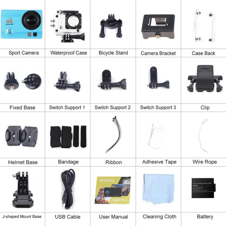 Q3H 2.0 inch Screen WiFi Sport Action Camera Camcorder with Waterproof Housing Case,  Allwinner V3, 170 Degrees Wide Angle