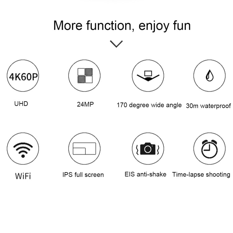 C1 Dual-Screen 2.0 inch + 1.3 inch Screen Anti-shake 4K WiFi Sport Action Camera Camcorder with Waterproof Housing Case,  Allwinner V316, 170 Degrees Wide Angle (Black)