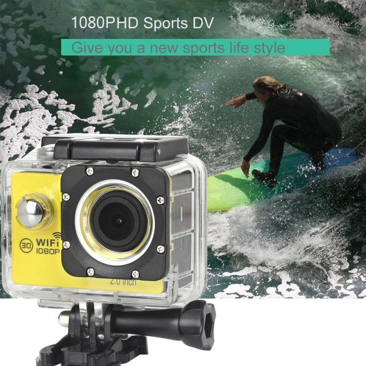 H16 1080P Portable WiFi Waterproof Sport Camera, 2.0 inch Screen,  Generalplus 4248, 170 A+ Degrees Wide Angle Lens, Support TF Card