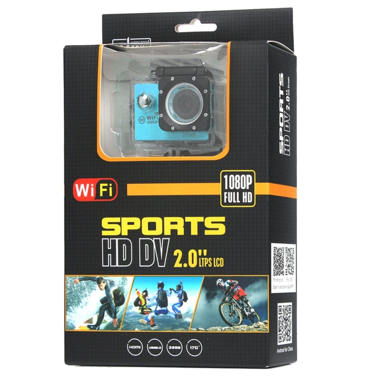 H16 1080P Portable WiFi Waterproof Sport Camera, 2.0 inch Screen,  Generalplus 4248, 170 A+ Degrees Wide Angle Lens, Support TF Card