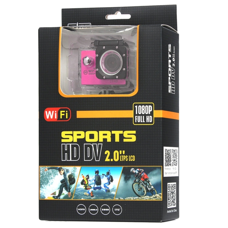 H16 1080P Portable WiFi Waterproof Sport Camera, 2.0 inch Screen,  Generalplus 4248, 170 A+ Degrees Wide Angle Lens, Support TF Card