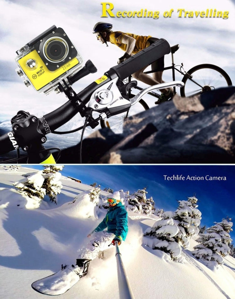 H16 1080P Portable WiFi Waterproof Sport Camera, 2.0 inch Screen,  Generalplus 4248, 170 A+ Degrees Wide Angle Lens, Support TF Card