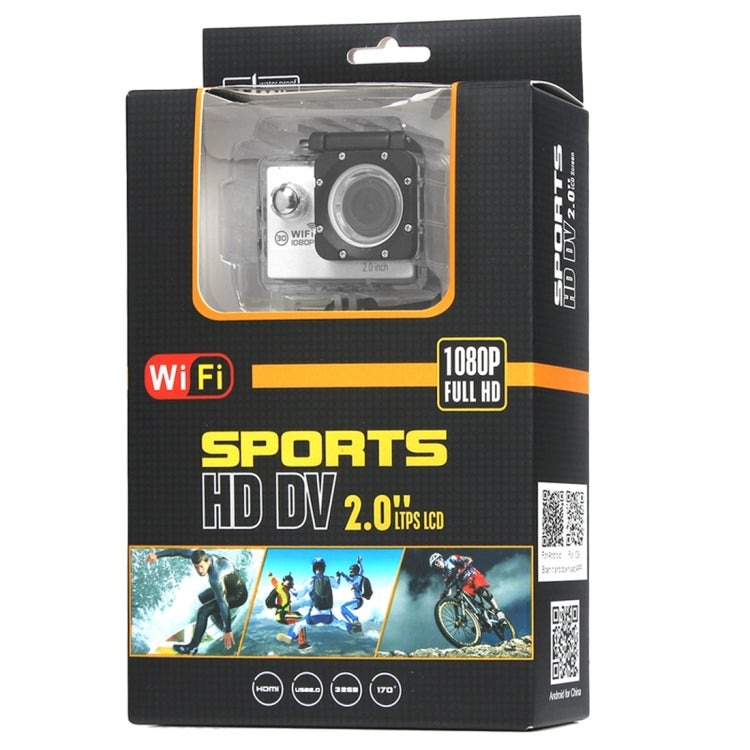 H16 1080P Portable WiFi Waterproof Sport Camera, 2.0 inch Screen,  Generalplus 4248, 170 A+ Degrees Wide Angle Lens, Support TF Card