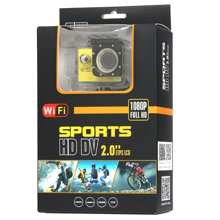 H16 1080P Portable WiFi Waterproof Sport Camera, 2.0 inch Screen,  Generalplus 4248, 170 A+ Degrees Wide Angle Lens, Support TF Card