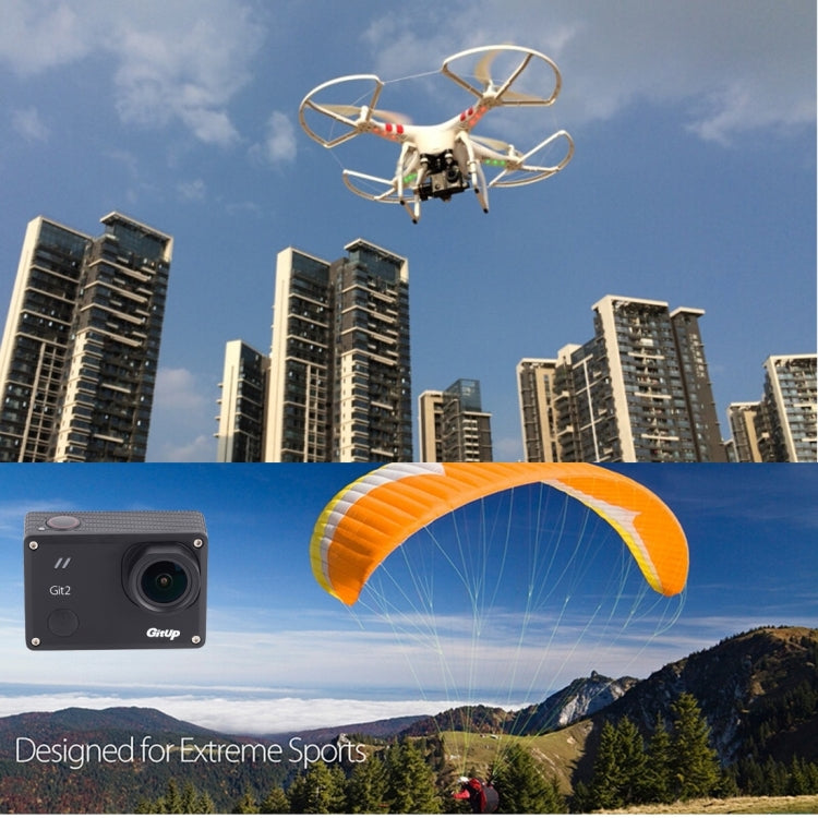 GitUp Git2 Professional Edition 2K 1440P Waterproof 30m WiFi Action Camera DV(Black)