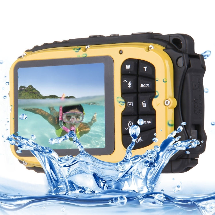 DC-188 2.7 inch LCD 5.0MP FF DSC 8X Digital Zoom Camera Freezproof 1m Shockproof 10m Waterproof WiFi Action DV(Yellow)
