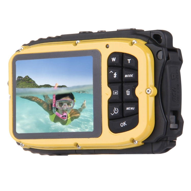 DC-188 2.7 inch LCD 5.0MP FF DSC 8X Digital Zoom Camera Freezproof 1m Shockproof 10m Waterproof WiFi Action DV(Yellow)