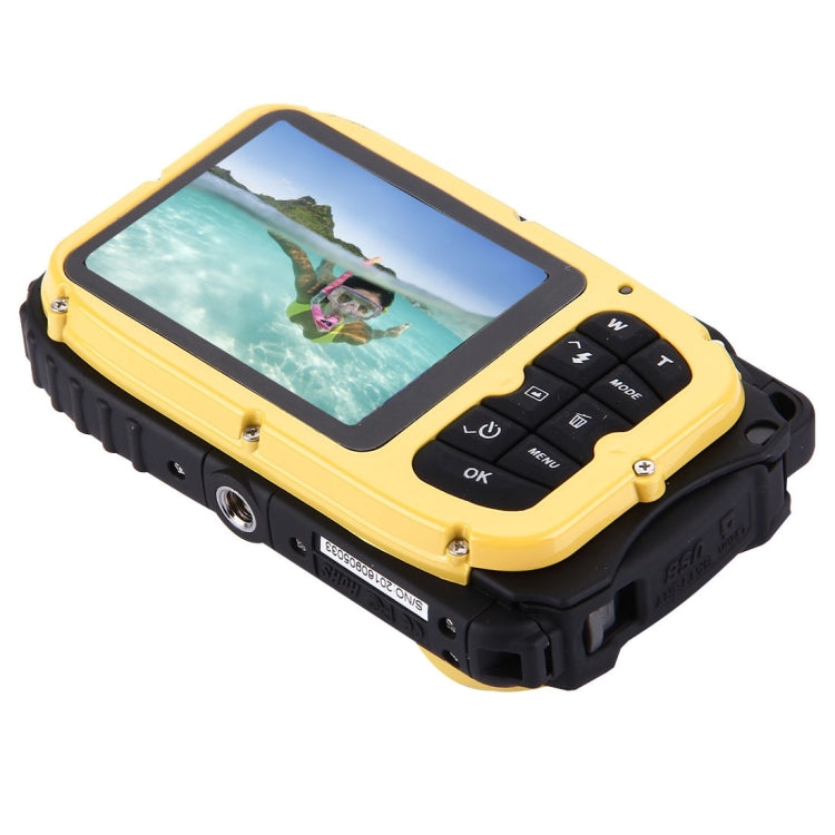 DC-188 2.7 inch LCD 5.0MP FF DSC 8X Digital Zoom Camera Freezproof 1m Shockproof 10m Waterproof WiFi Action DV(Yellow)