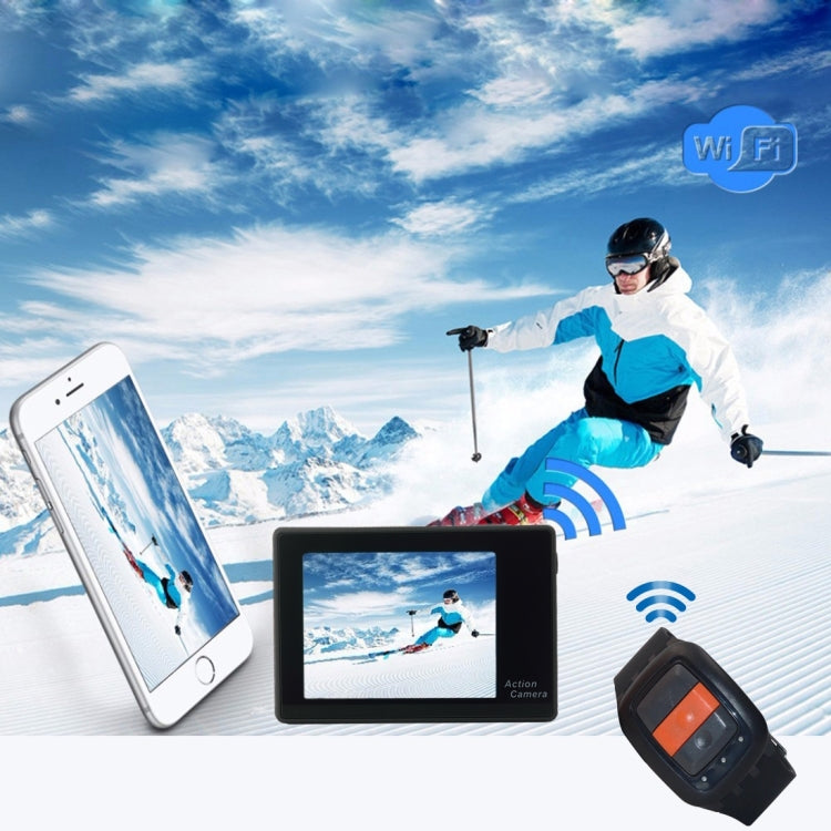F88BR 4K Portable WiFi Waterproof StarVision Sport Camera with Remote Control, 0.66 inch LED & 2.0 inch LCD, 170 Degrees Wide Angle Lens, Support TF Card / HDMI