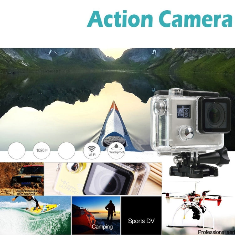 F88BR 4K Portable WiFi Waterproof StarVision Sport Camera with Remote Control, 0.66 inch LED & 2.0 inch LCD, 170 Degrees Wide Angle Lens, Support TF Card / HDMI