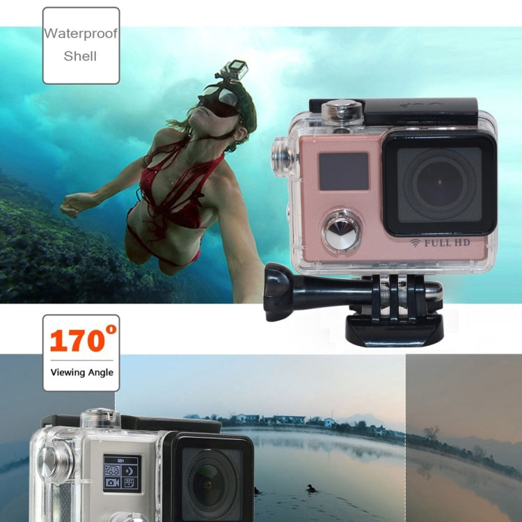 F88BR 4K Portable WiFi Waterproof StarVision Sport Camera with Remote Control, 0.66 inch LED & 2.0 inch LCD, 170 Degrees Wide Angle Lens, Support TF Card / HDMI