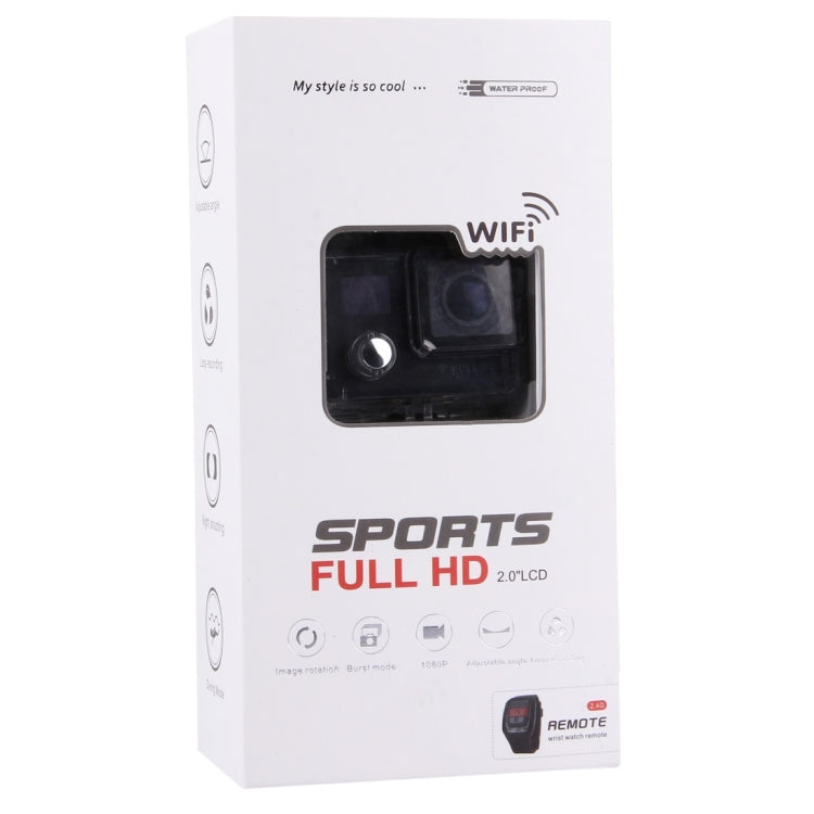 F88BR 4K Portable WiFi Waterproof StarVision Sport Camera with Remote Control, 0.66 inch LED & 2.0 inch LCD, 170 Degrees Wide Angle Lens, Support TF Card / HDMI