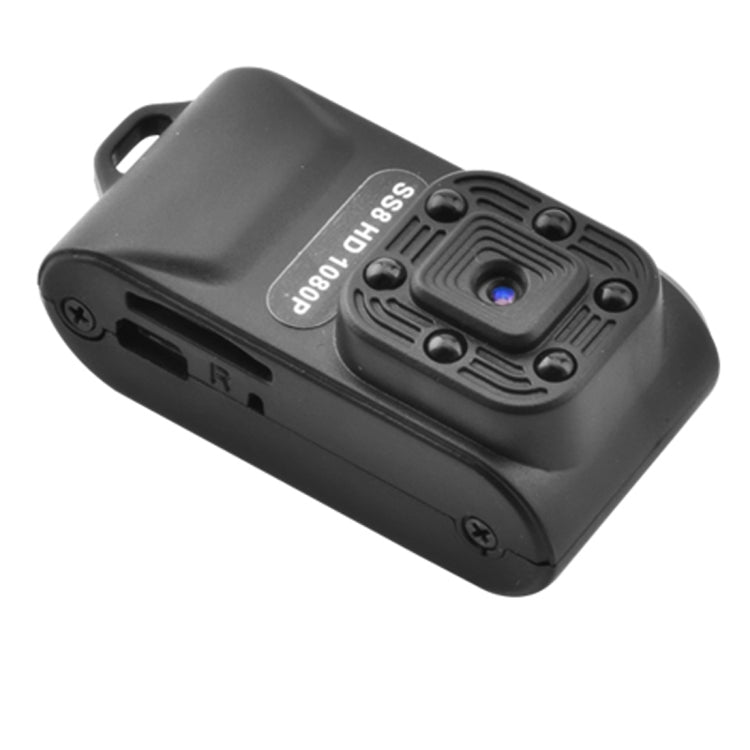 SS8 HD 1080P 30fps Ultra-Mini DV Pocket  Digital Video Recorder Camera Camcorder, Support IR Night Vision(Black)