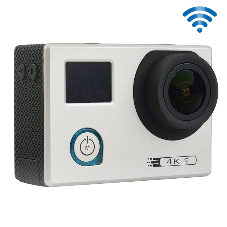 F88 4K Portable WiFi Waterproof StarVision Sport Camera, 0.66 inch LED & 2.0 inch LCD, Novatek 96660, 170 Degrees Wide Angle Lens, Support TF Card / HDMI (Silver)
