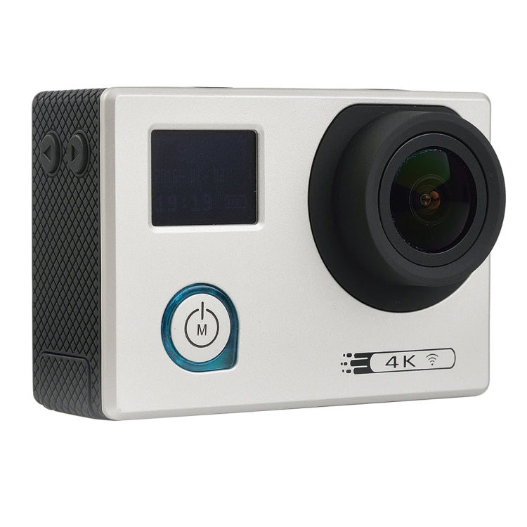 F88 4K Portable WiFi Waterproof StarVision Sport Camera, 0.66 inch LED & 2.0 inch LCD, Novatek 96660, 170 Degrees Wide Angle Lens, Support TF Card / HDMI (Silver)