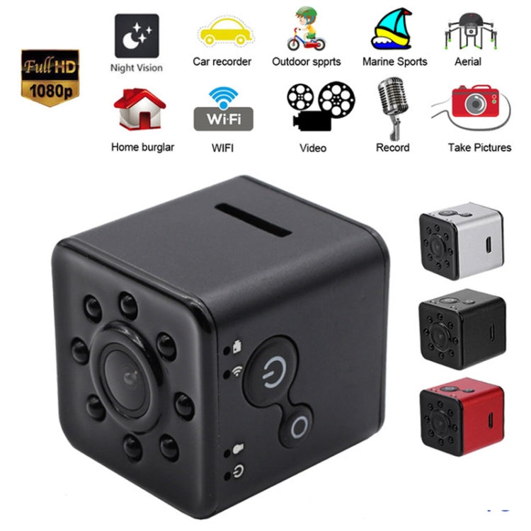 SQ13 Ultra-Mini DV Pocket WiFi 1080P 30fps Digital Video Recorder Camera Camcorder with 30m Waterproof Case, Support IR Night Vision(Red)