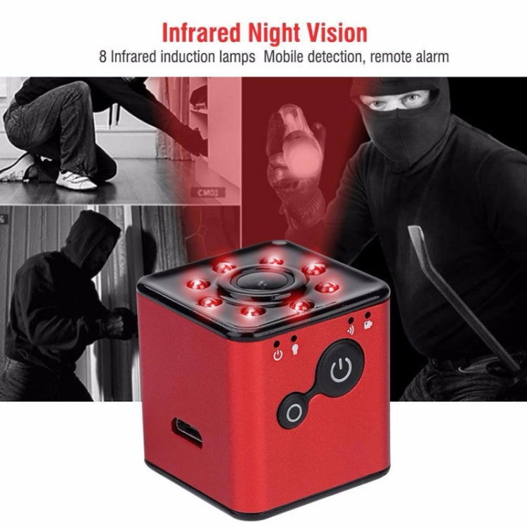 SQ13 Ultra-Mini DV Pocket WiFi 1080P 30fps Digital Video Recorder Camera Camcorder with 30m Waterproof Case, Support IR Night Vision(Red)