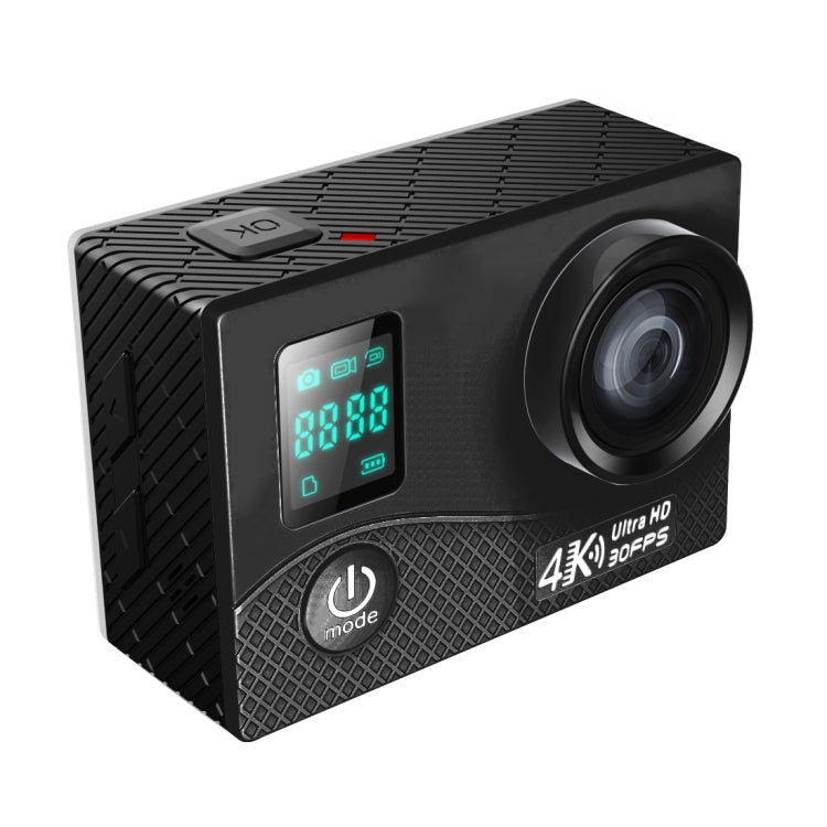 HAMTOD HK1BP UHD 4K WiFi Sport Camera with Waterproof Case, Allwinner V3, 0.66 inch + 2.0 inch LCD Screen, 170 Degree Wide Angle Fisheye Lens