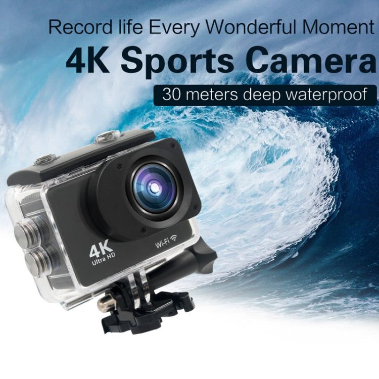 HAMTOD H2A HD 4K WiFi Sport Camera with Waterproof Case, Generalplus 5168, 2.0 inch Touch LCD Screen, 170 Degree Wide Angle Lens(Black)