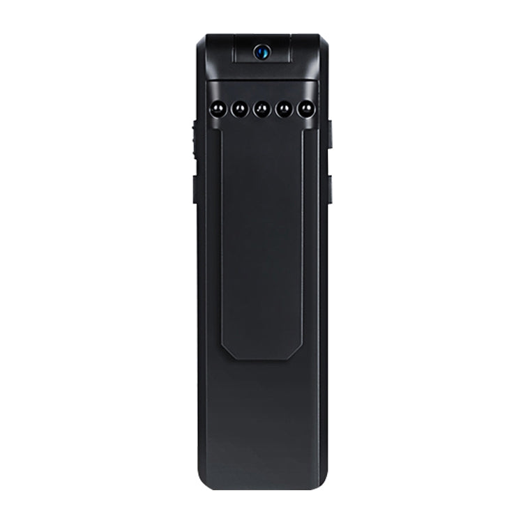 Back Clip Design 1080P HD Camera Voice Control Recording Machine, Support Motion Detection, Infrared Night Vision, 180 Degrees Rotation Camera, TF Card(Black)