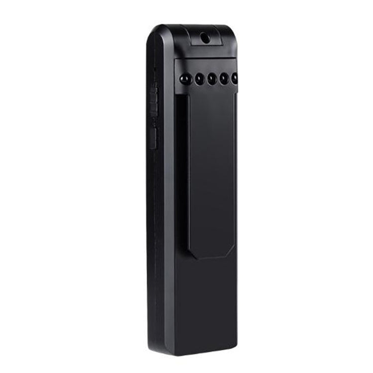 Back Clip Design 1080P HD Camera Voice Control Recording Machine, Support Motion Detection, Infrared Night Vision, 180 Degrees Rotation Camera, TF Card(Black)