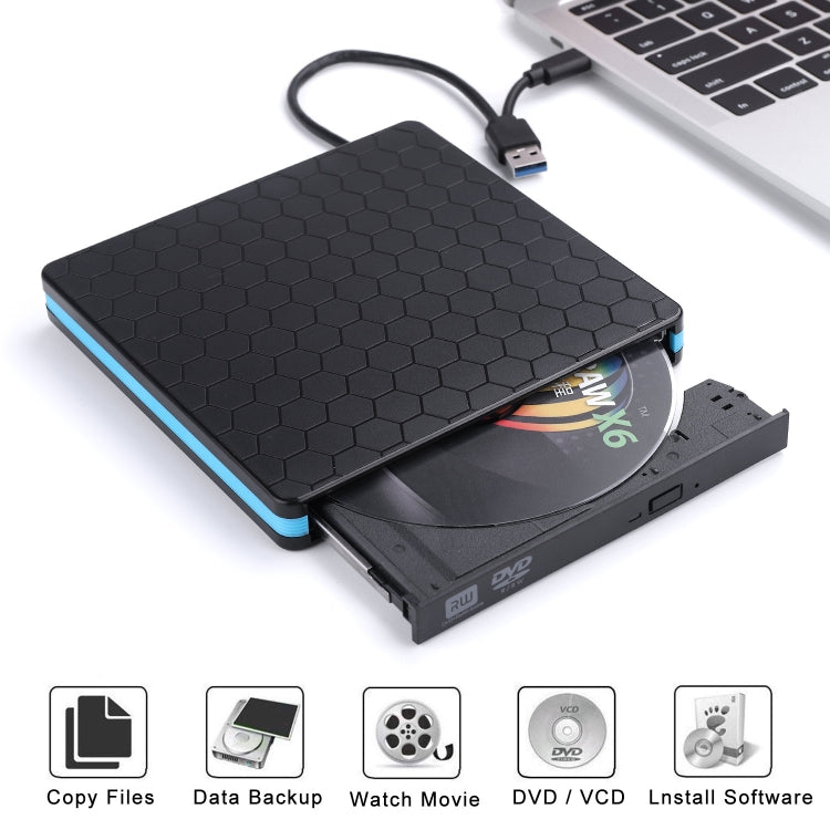 External CD DVD Drive USB 3.0 Type-C, Slim CD DVD +/-RW Drive CD DVD ROM Recorder