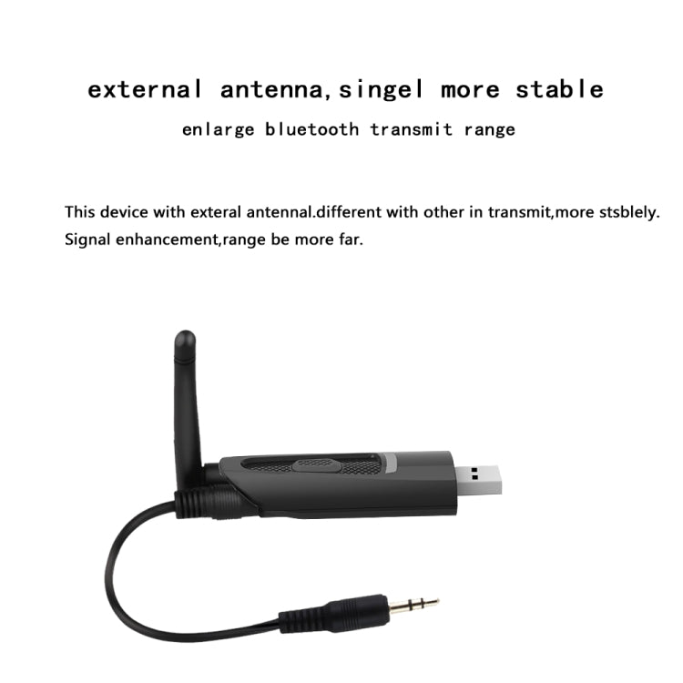 B25 CSR Bluetooth 5.0 with Antenna One to Two Transmitter USB Powered Wireless Transmitter