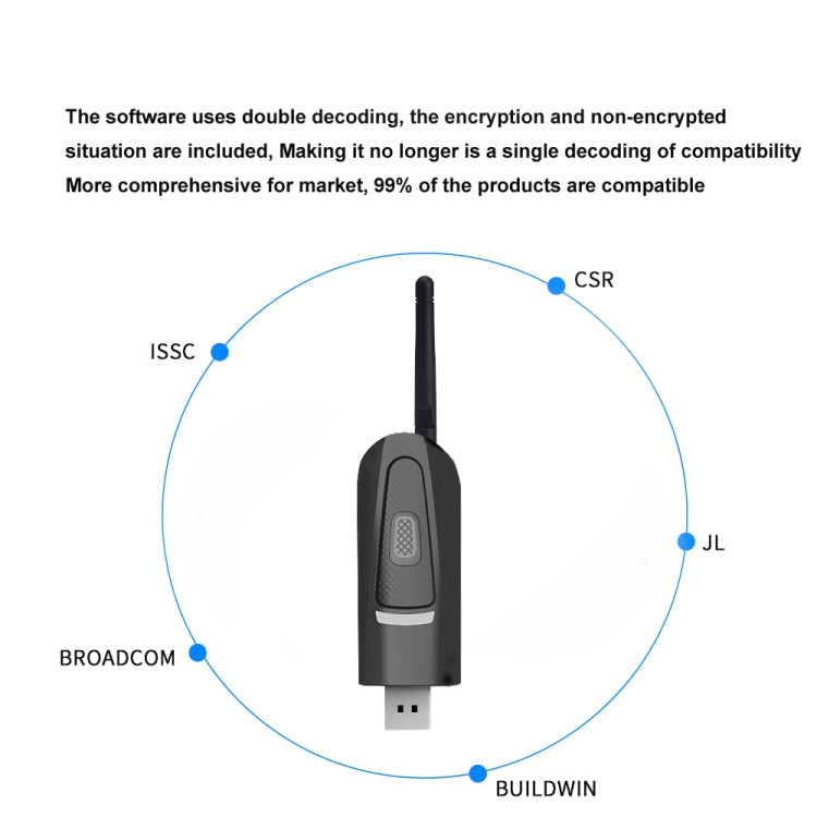 B25 CSR Bluetooth 5.0 with Antenna One to Two Transmitter USB Powered Wireless Transmitter