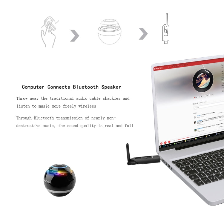 B25 CSR Bluetooth 5.0 with Antenna One to Two Transmitter USB Powered Wireless Transmitter