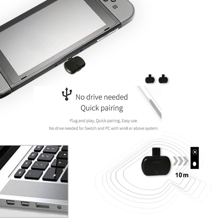 B26 CSR Bluetooth 5.0 One Drag Two Bluetooth Transmitter Type-c Wireless Audio Music Transmitter