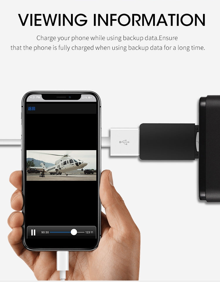 Apple backup efficiently transmits massive storage MicroSD/TF portable U disk