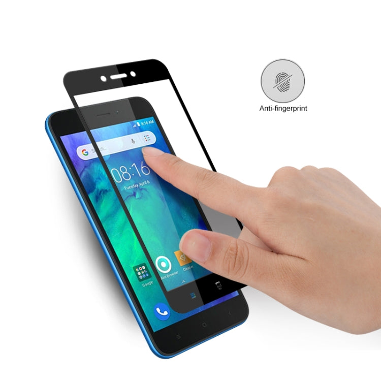 mocolo 0.33mm 9H 2.5D Silk Print Tempered Glass Film for Xiaomi Redmi Go (Black)