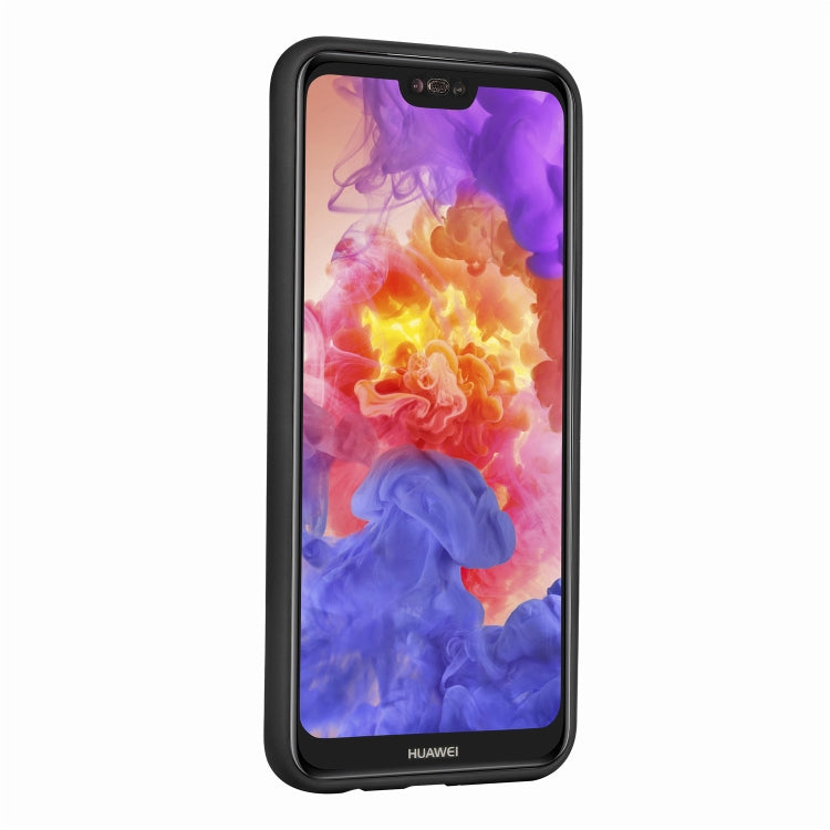 Leaf Buckle Litchi Texture Card Holder PU + TPU Case for Huawei P30, with Card Slot & Holder & Wallet & Photo Frame