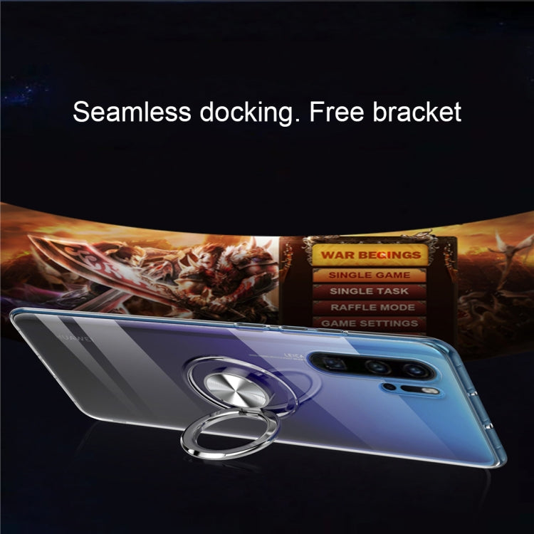 Ultra-thin TPU Protective Case for Huawei P20, with Metal Ring Holder