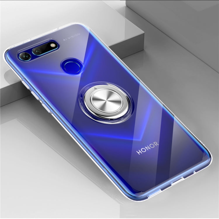 Ultra-thin TPU Protective Case for Honor V20, with Metal Ring Holder