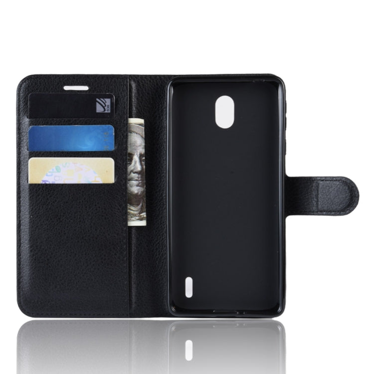 Litchi  Texture Horizontal Flip PU Leather Case for Nokia 1 Plus, with with Card Slot & Holder & Wallet