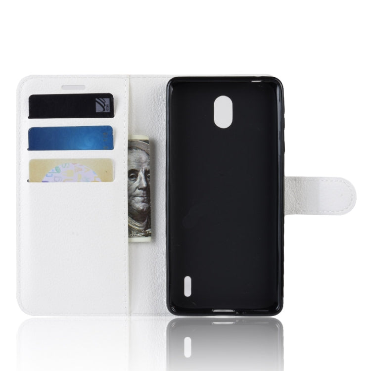 Litchi  Texture Horizontal Flip PU Leather Case for Nokia 1 Plus, with with Card Slot & Holder & Wallet