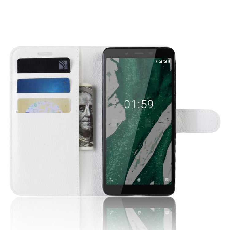 Litchi  Texture Horizontal Flip PU Leather Case for Nokia 1 Plus, with with Card Slot & Holder & Wallet