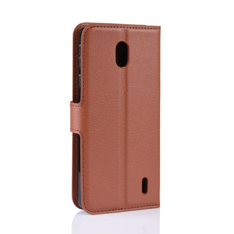 Litchi  Texture Horizontal Flip PU Leather Case for Nokia 1 Plus, with with Card Slot & Holder & Wallet